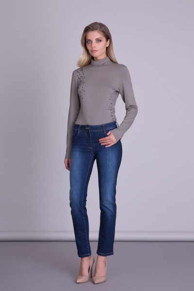 GIZIA - Side Stripe Detailed Piping Jeans