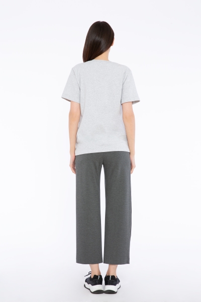 Gizia Side Piping Sport Gray Trousers. 2