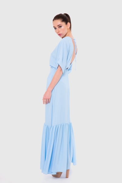 Gizia Pleat And Ruffle Detailed Long Dress. 2