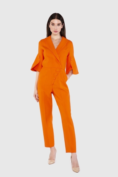 Gizia Carrot Ankle Length Orange Jumpsuit. 1