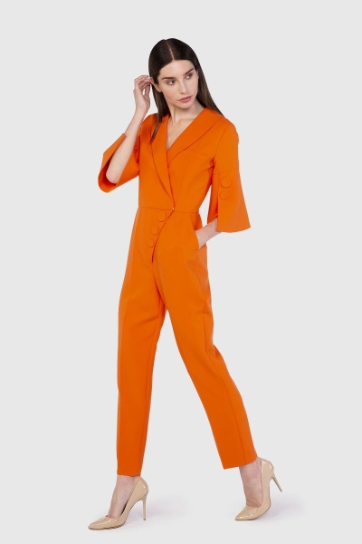 Gizia Carrot Ankle Length Orange Jumpsuit. 2