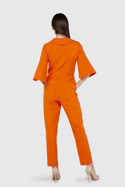 Gizia Carrot Ankle Length Orange Jumpsuit. 3