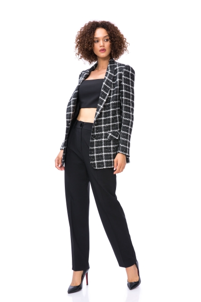 Gizia Black Suit with Tweed Jacket. 2