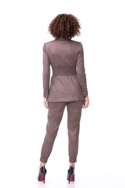 Gizia Button Detailed Beige Women's Suit. 3