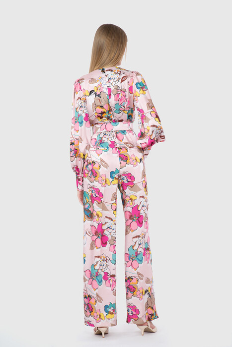 Gizia Floral Patterned Belted Jumpsuit. 3