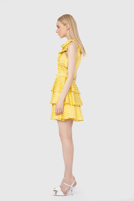 Gizia Ruffle Detailed Yellow Dress. 2