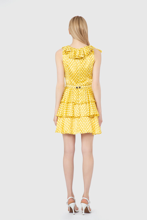 Gizia Ruffle Detailed Yellow Dress. 3