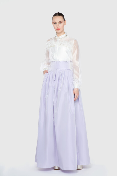 Gizia Pleat Detailed Long Skirt. 1