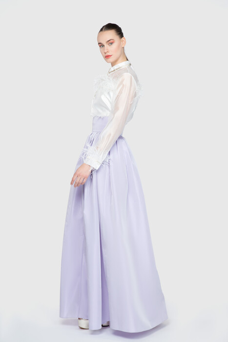 Gizia Pleat Detailed Long Skirt. 2