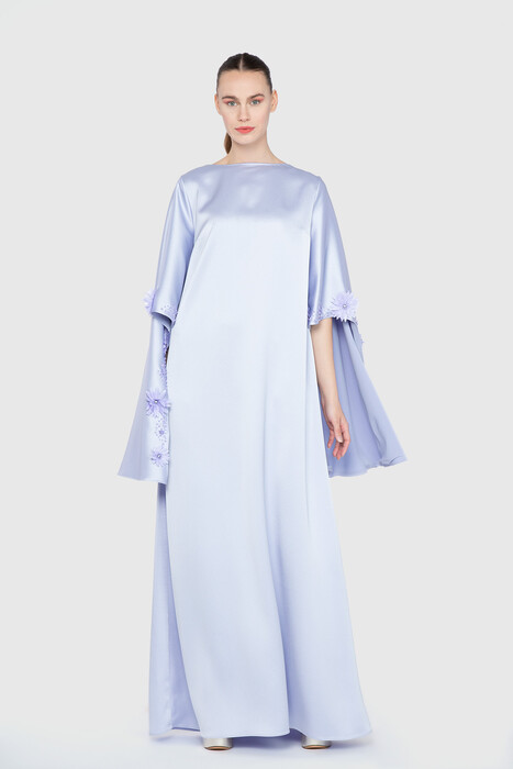  GIZIAGATE - Nihan Peker İşleme Detaylı Uzun Abiye Tasarım Elbise