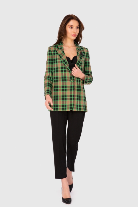 Gizia Plaid Green Suit With Mono Fastening. 1 Gizia Plaid Green Suit With Mono Fastening. 1