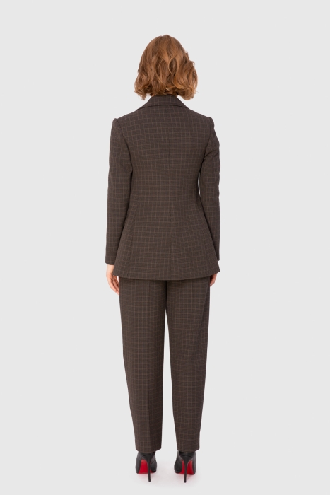 Gizia Checked Beige Suit With Mono Fastening. 3 Gizia Checked Beige Suit With Mono Fastening. 3