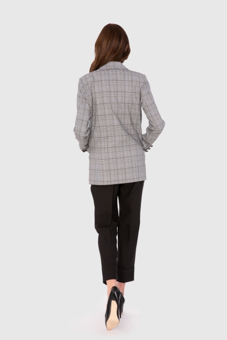 Gizia Checked Patterned Double Leg Black Suit. 3 Gizia Checked Patterned Double Leg Black Suit. 3