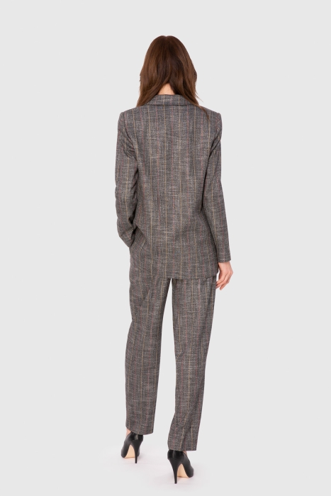 Gizia Textured Fabric Gray Suit. 2