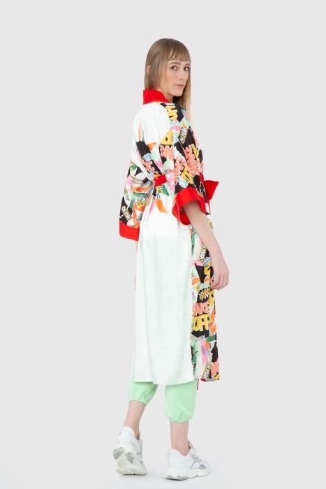 Gizia Patterned Satin Kimono. 2
