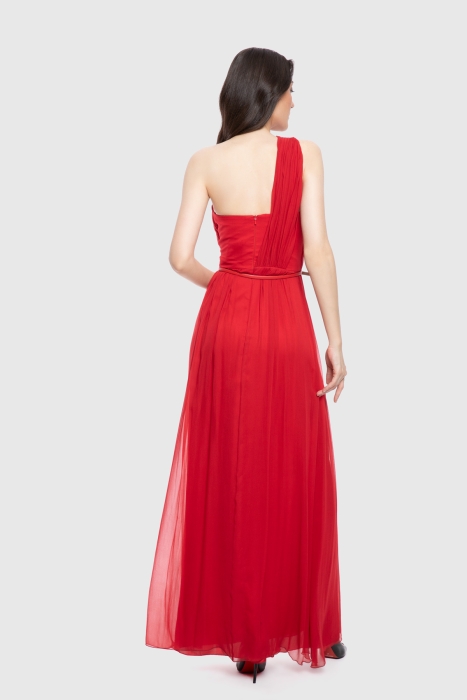 Gizia One Shoulder Strap Long Red Dress. 3