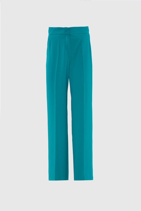  GIZIA - Yüksek Bel Bol Paça Yeşil Pantolon