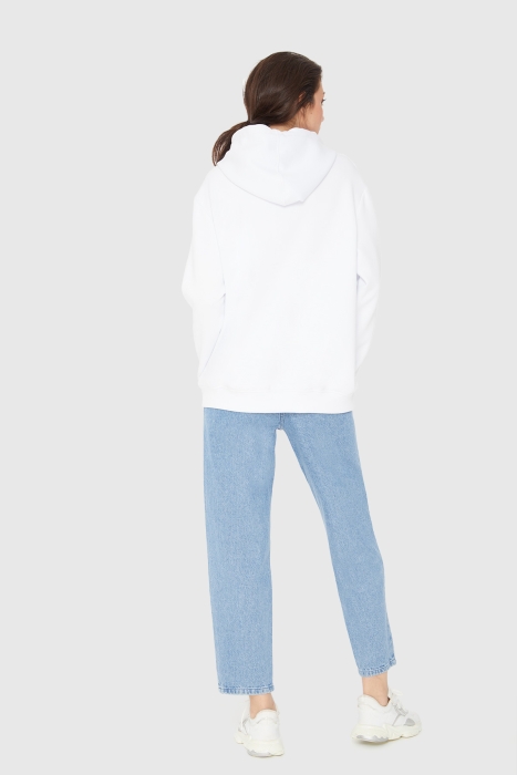 Gizia Printed White Sweatshirt. 3