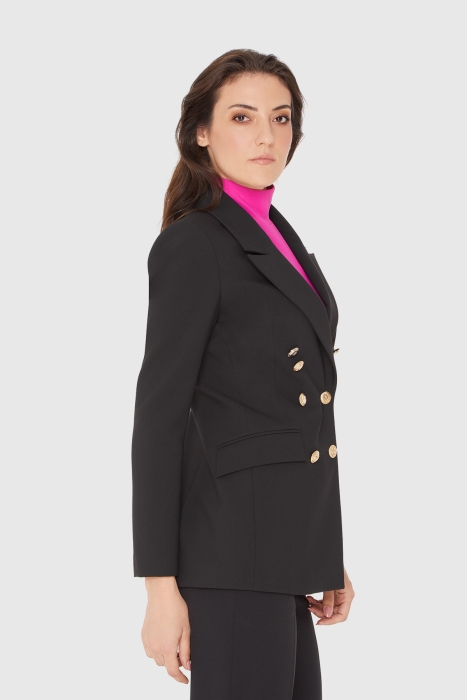 Gizia Double Breasted Closure Gold Button Blazer Fit Jacket. 2 Gizia Double Breasted Closure Gold Button Blazer Fit Jacket. 2