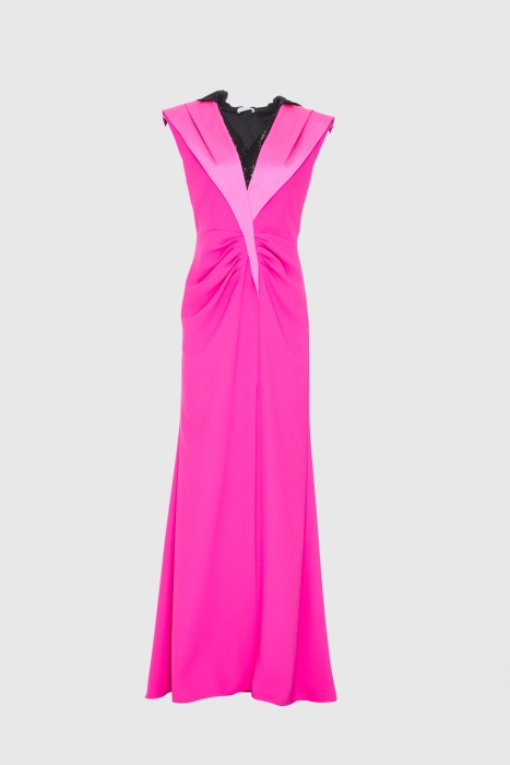 Gizia V Neck Pink Evening Dress. 1