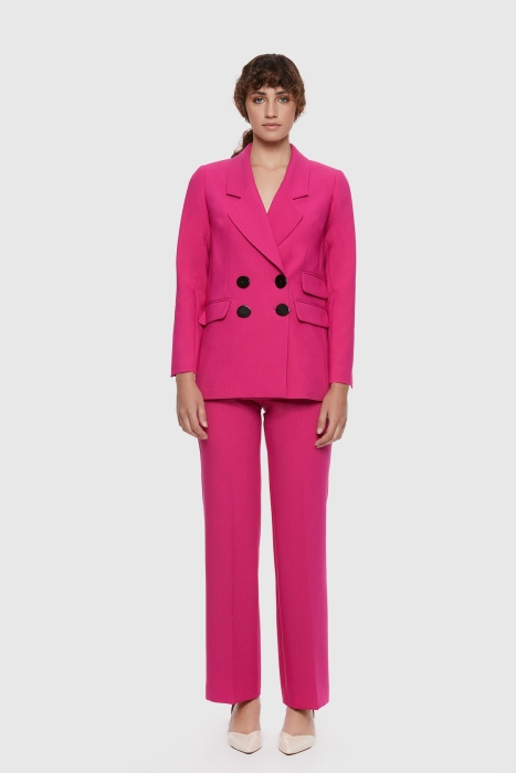 Gizia Pocket Detailed Pink Suit. 1