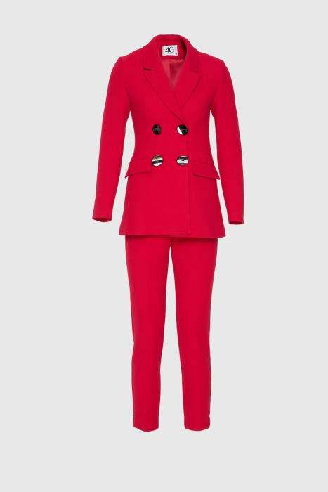 Gizia Textured Tweed Fabric Carrot Trousers Pink Suit. 1 Gizia Textured Tweed Fabric Carrot Trousers Pink Suit. 1