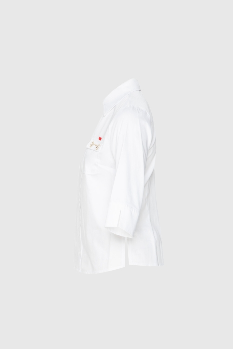 Gizia Pocket Detailed White Shirt. 2