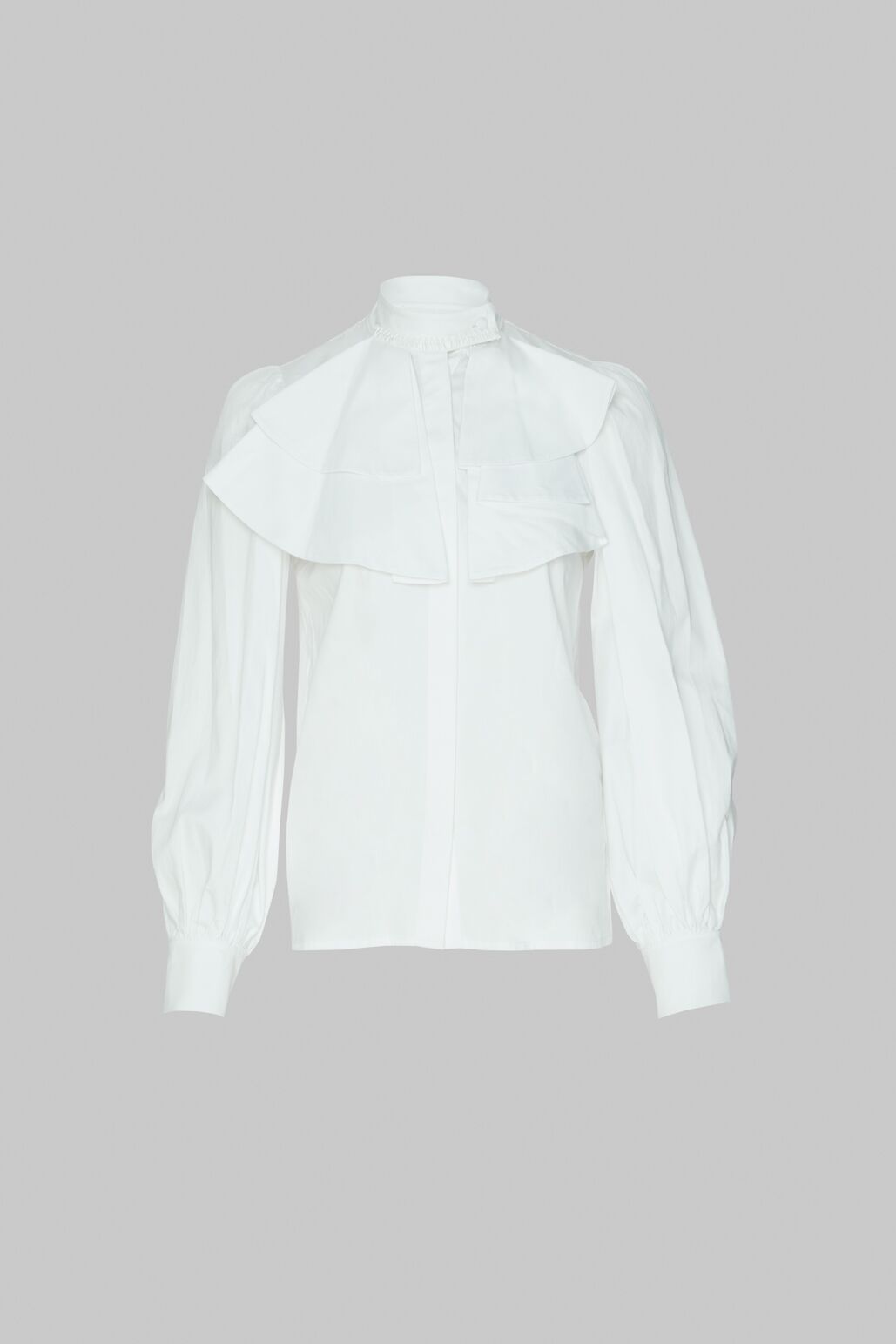  GIZIA - With Volan Detailed Embroidered Collar White Shirt