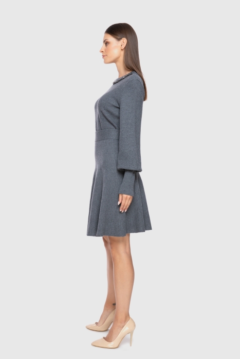 Gizia Gray Knitwear Mini Skirt. 2