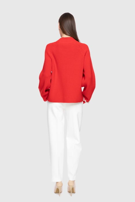 Gizia Embroidered Detailed Red Blouse. 3