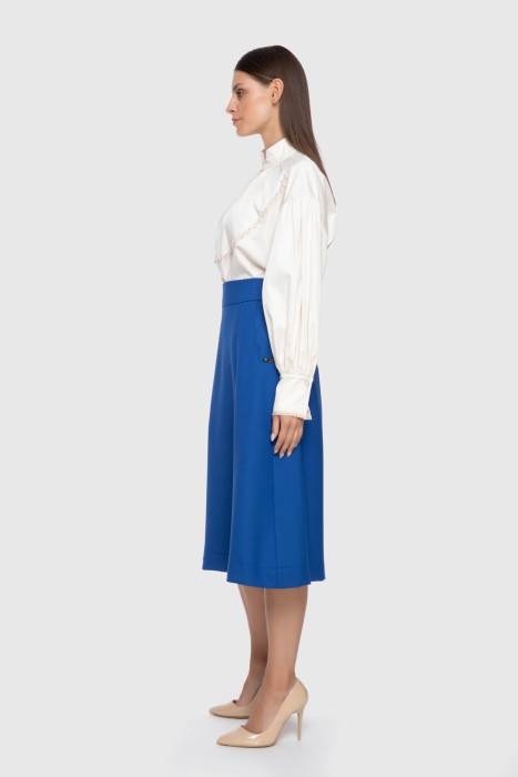 Gizia A Form Knee Length Blue Skirt. 2