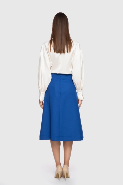 Gizia A Form Knee Length Blue Skirt. 3