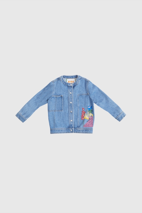 Gizia Embroidery Detailed Jean Jacket. 1