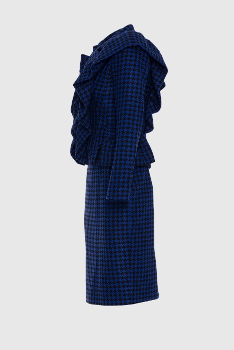 Gizia Crowbar Patterned Navy Blue Skirt Suit. 2