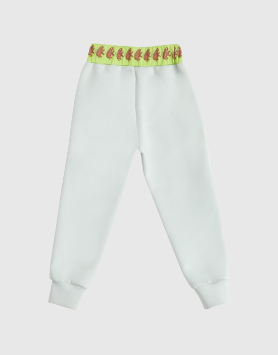 Gizia Print And Velvet Strip Detailed Jogger Pants. 1