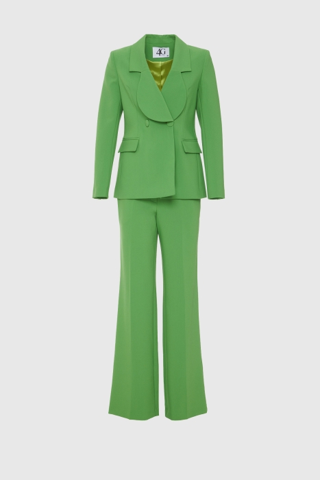 Gizia Double Buttoned Green Suit with Palazzo Pants. 1