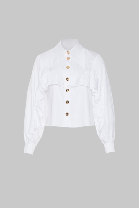 Gizia قميص بوبلين أبيض. 1