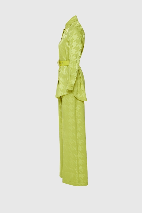 Gizia Flowy Jacquard Green Suit. 2