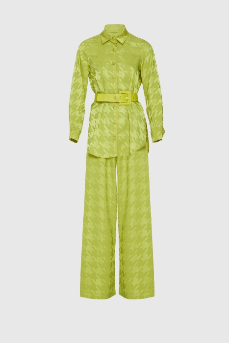 Gizia Flowy Jacquard Green Suit. 1 Gizia Flowy Jacquard Green Suit. 1