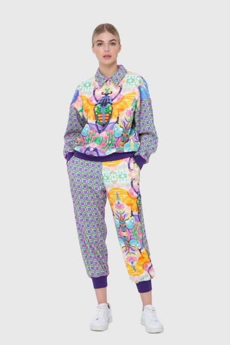 Gizia Color Printed Scuba Sweatshirt. 1 Gizia Color Printed Scuba Sweatshirt. 1