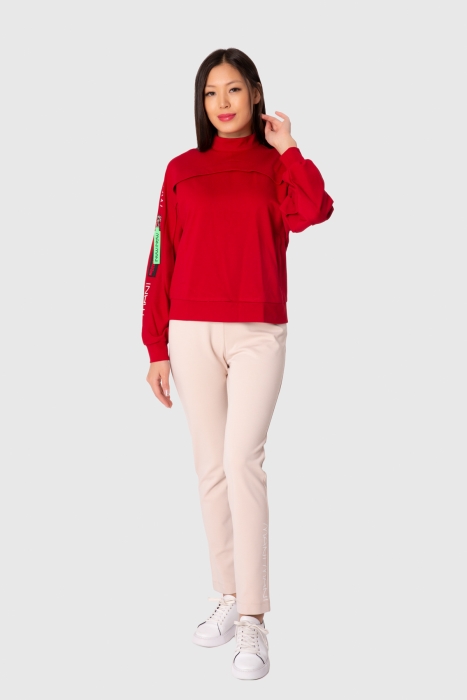 Gizia Neon Zipper Detailed Half Collar Sweatshirt. 3 Gizia Neon Zipper Detailed Half Collar Sweatshirt. 3