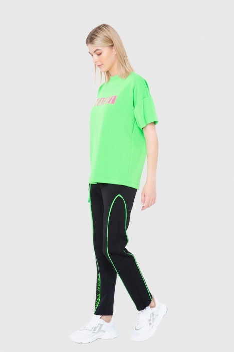 Gizia Printed Neon Green T-Shirt. 2