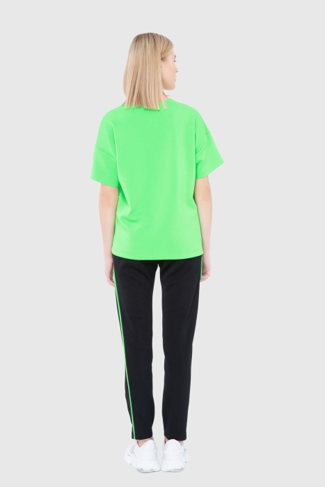 Gizia Printed Neon Green T-Shirt. 3