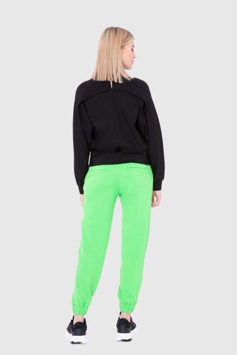 Gizia Neon Zipper Detailed Half Turtleneck Collar Sweatshirt. 2