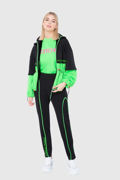 Gizia Zipper Wicked, Logo Printed, Hooded Sweatshirt. 1 Gizia Zipper Wicked, Logo Printed, Hooded Sweatshirt. 1