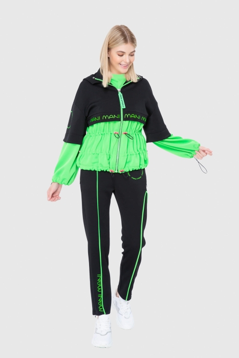 Gizia Zipper Wicked, Logo Printed, Hooded Sweatshirt. 2 Gizia Zipper Wicked, Logo Printed, Hooded Sweatshirt. 2