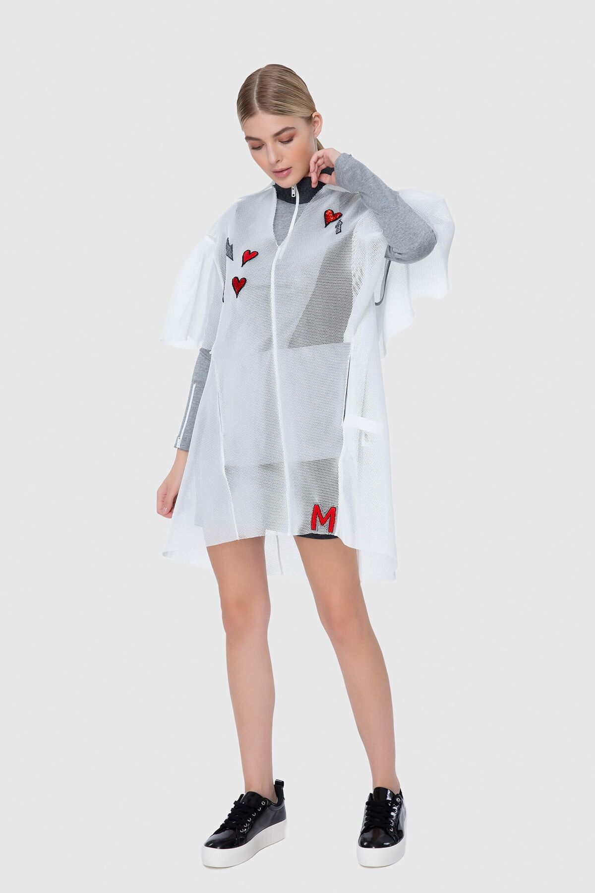 MANI MANI - Seyyar File Elbise Detaylı Örme Mini Elbise
