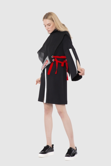 Gizia Slit Mini Dress With Removable Mesh Bolero Detailed. 2