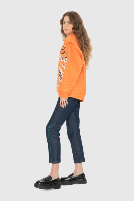Gizia Print And Wadding Detail Sweatshirt. 2 Gizia Print And Wadding Detail Sweatshirt. 2