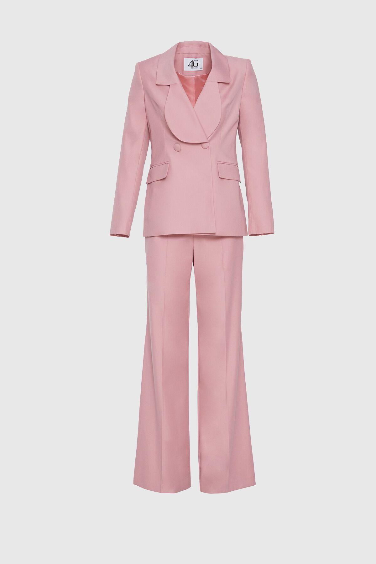 4G CLASSIC - Double Buttoned Powder Suit with Palazzo Pants